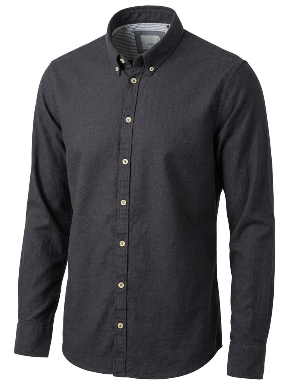 Men's Long-Sleeve Button-Down Shirt - Charcoal